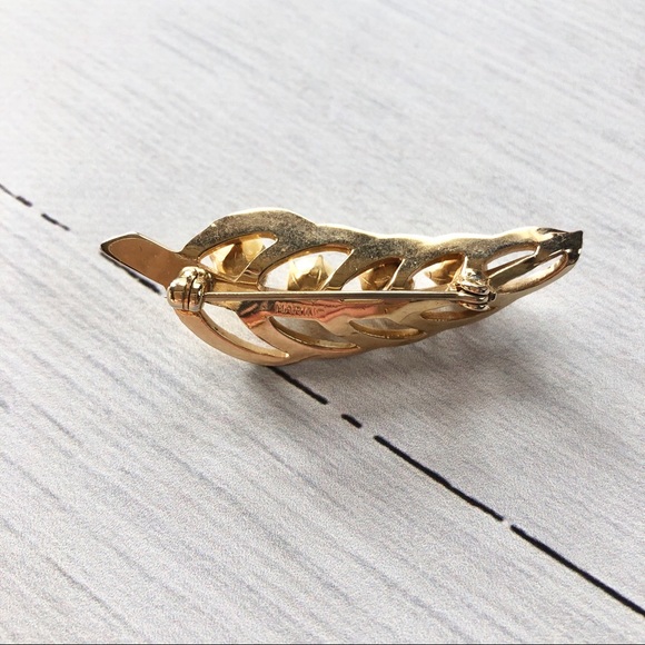 Trio of Golden Pearl Fashion Dress Pins Brooches - Picture 7 of 10